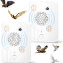 Upgraded Ultrasonic Bird Repellent Devices Outdoor Woodpecker Deterrent for House Pigeon Repellent Rechargeable Bat Deterrent Indoor to Keep Birds Out of Attic Porch Balconies,2Pack