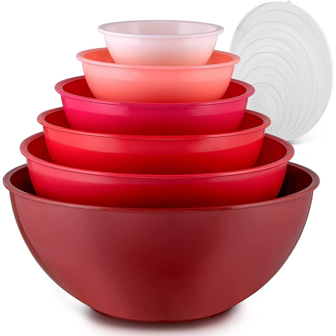 Core Mixing Bowls With Lids 6 Bowls 6 Easy Grip Lids