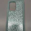 TJS Compatible for Samsung Galaxy A53 5G Case, with [Built-in Screen Protector], Full-Body Drop Protector Cover Glitter Bling Cute Girls Women Design Hybrid Phone Case (Teal)