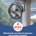 VEVOR 14 Inch Industrial Wall Mount Fan, High Velocity 2473 CFM Outdoor Fan with 3 Speeds, Waterproof IP44 Garage Wall with Aluminum Blades for Workshop, Warehouse, Greenhouse