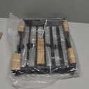 No Pawblems Free Standing Short Dog Gate, 16.5'' Tall Foldable Dog Fence for Indoor & Outdoor, Up to 36 Inch Extra Wide Puppy Gate for Stairs, Hallways, Doorways, Deck, Yard (Black, 3 Panels)