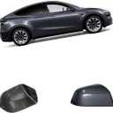 Compatible with Tesla Model Y Juniper Side Mirror Cover Replacement 2025(Universal 2021-2024), Right Passenger Side Rearview Mirror Cover Cap for Model Y Juniper Accessories (Gray)