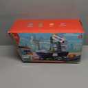 CUTE STONE Cargo Ship Toy & Gantry Crane, Toy Boat and Crane Playset with Sounds & Lights, Transport Containers, Push and Go Vehicle Cars, Kids Play Boats for Boys Girls