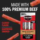 Jack Link's Beef Sticks, Original - Protein Snack, Meat Stick with 6g of Protein, Meat Snack Sticks Made with 100% Beef, Keto Friendly, Individually Wrapped - 0.92 Oz. (20 Count) (EXP 07/27/26)