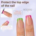 Misssix French Gel Nail Tips, 160Pcs French Tip Press on Nails Short Square, No Need to File Tips Pre-lasting, Fake Nails for Nail Art DIY 16 Sizes