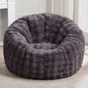 Hobestluk Bean Bag Chair Oversized Bean Bag Chair for Adults Donut-Shaped Large Bean Bag with Spacious Design for Living Room Bedroom or Reading Nook (Bubble Dark Grey)