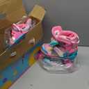 Girls Roller Skates for Kids Boys, Adjustable Double Row Quad Skate with Light-Up Wheels, Gradient Star Design for Beginners Ages 312 (Medium - Big Kids, Pink)