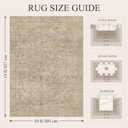 10x14 Washable Boho Area Rug, Non-Slip Living Room Carpet