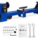 Garvee Wood Lathe, 14" x 40" Benchtop Wood Lathe Machine 0.5 HP 4 Variable Speeds 1040/1480/2130/2980 RPM, Wood Turning Lathe Machine with Wrench & 2 Chisels for Woodworking