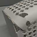 Mind Reader Slim Tapered Laundry Hamper with Lid, Clothes Basket with Swiss Cross Cut-Outs, Lightweight & Ventilated, Plastic, 16.75"L x 12.75"W x 23"H, Ivory