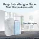 SimplyImagine Dual Hygiene Dispenser Station - Clear Acrylic - Glove Dispenser with Dust-Free Lid - Wall-Mount & Tabletop Glove Holder - Sanitation Station & Mask Container & Hairnet Holder