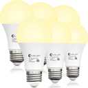 evelor 6-Packs A19 LED Light Bulbs,100 Watt Equivalent 2700K Soft Warm White Bright Bulbs Efficient 13W,1500 Lumens E26 Base, Non-Dimmable, 15000-Hour Lifespan for Bedroom, Living Room, Office