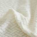 Couch Covers for 2 Cushion Sofa Pet Friendly Couch Cushion Covers Universal Sofa Covers Washable Stretch Slipcovers for Sectional Sofa (Texture Ivory White,Large Double Seat Cover)