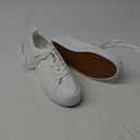 SERNIAL Womens White Platform Sneakers PU Leather Platform Shoes Walking Shoes for Women (9.5)