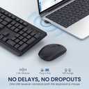Wireless Keyboard and Mouse Combo, COLIKES 2.4G USB Cordless Mouse and Keyboard, 3 Level DPI Slim Ergonomic, Responsive Plug & Play for Computer Laptop PC - Full Size