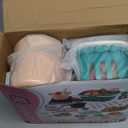 130Pcs Kitchen Playset, Toddler Pretend Cooking Play Pots, Pans, Utensils Cookware, Daily Food Fruit Veges, Shopping Storage Basket, Dessert, Prop Money, Learning Gift for Child (Pink)