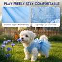 ASENKU Dog Dress Pet Wedding Dress Princess Lace Puppy Birthday Party Outfit Formal Apparel Girl for Small Medium Dogs Cats (XL, Blue)