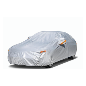 Kayme 6 Layers Car Cover Waterproof All Weather for Automobiles, Outdoor Full Cover Rain Sun UV Protection with Zipper Cotton, Size A2 3XL Universal Fit for Sedan (186-193 inch)