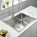 SANYCASA 20 Inch Drop In Kitchen Sink - 11 Gauge Stainless Steel Single Bowl 20x18 Top Mount Kitchen Sink