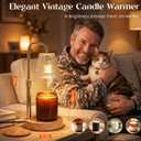 Glimra 2 Pack Candle Warmer Lamp with Timer,Dimmable Adjustable Height Candle Heater Birthday Gifts for Women Mom Sister Friends,House Warming Gifts New Home Candle Lamp Warmer with 4 Bulbs