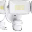 75W Motion Sensor Outdoor Lights Plug in, 7500LM Led Flood Lights Outdoor Dusk to Dawn, Security Lights Motion Activated IP65 Waterproof, Motion Floodights for Outside Garage Yard Patio(White)
