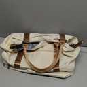 Weekender Bags for Women,Personal Item Travel Bag with Shoes Compartment,Overnight Travel Duffel Bag with Toiletry Bag (Large, Beige & Brown)