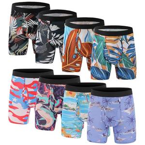 Xaanelr Men's Underwear Boxer Briefs Bamboo Viscose Trunks Soft Comfortable Multipack (US, Alpha, Small, Regular, Regular, B013 - Boxer Briefs - 8 Pack)