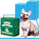 IMMCUTE Puppy Pads 22"x23" 100 Count | 6-Layer Leak-Proof & Super Absorbent Dog Training Pads | Disposable Potty Pads for Puppies, Dogs, Cats & Rabbits | Blue & White