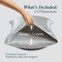 Queen Pillow Cases, Derived from Bamboo Viscose, Cooling Pillowcases, Breathable & Wicking Pillow Covers for Hot Sleepers, Envelope Closure, Light Grey, 2 Pack, 20x30IN
