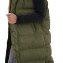 Grlasen Women's Long Puffer Vest Hooded Sleeveless Winter Coats Quilted Warm Zip Up Padded Outerwear (Large, Army Green)