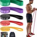 Resistance Bands for Working Out: 5-Levels Exercise Bands Set - Pull Up Assistance Elastic Silicone - Physical Therapy/Stretching/Training - Home Gym for Women & Men