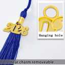 Graduation Cap 2026 with Tassel Unisex Matte Bachelor High School Cap Adjustable Size (Royal Blue)