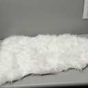Ashler Faux Fur Rug, Fluffy White Small Sheepskin Rug, Ultra Soft 2x3 Ft Mat, Machine Washable Shag Mats, Nursery Throw for Bed, Living, Kids Room