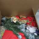 3ft Christmas Tree with Lights, Christmas 36inch Small Artificial Tabletop Tree, Xmas Desk Mini Tree with 50 LED Lights, Hanging Ornaments Decorations, Holiday Tree for Home Decor, Indoor, Office