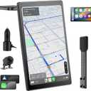 8 Wireless Apple CarPlay Screen for Car with Android Auto & 1080P Backup Camera, Rotatable Touchscreen Car Stereo, Vertical & Horizontal Mode, Bluetooth, GPS Navigation, Mirror Link