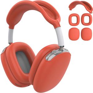 Premium Silicone Earphone Cover Protectors Offering Drop Protections Quick Installation and Environmental Protective Cover (Red)