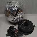 7 Inch Hanging Light Up LED Disco Mirror Ball - Rotating Spinning Decorations for Indoor Parties