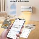 Dreo Smart Wall Heater, Electric Space Heater for Bedroom 1500W, 120 Vertical Oscillation, Adjustable Thermostat, Remote Control, 24H Timer, Easy-Mount Heater for Indoor Use, Works with Alexa, WH719S