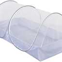 CMINGJ Portable Mosquito Net Foldable Pop-Up Travel Mosquito Net for Bed Free Installation-Suitable for Baby Adults Bedroom, Camping, nap, Patio (Large-Side Zipper(White net))