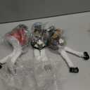 Lulu Home Christmas Snowman Decorations - 3 Pack Resin Snowman Shelf Sitters with Plush Dangling Legs for Winter Xmas Tabletop Mantel Fireplace Home Holiday Decor