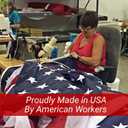 Grace Alley American Flag: 3x5 FT US Flag - 100% Made in USA. Embroidered Stars, Sewn Stripes and Brass Grommets. Fade Resistant, Heavy Duty, Long Lasting Nylon for Outdoor Durability.