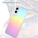 AIGOMARA Magnetic for Samsung Galaxy S25 Edge Case [Compatible with Magsafe] [Fluorescent Holographic Iridescent] Slim Shockproof Matte Protective Phone Cover for Women Girls 6.7 Inch