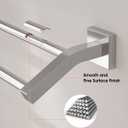 Alise Bath Double Towel Bars Towel Racks for Bathroom,Wall Mount Towel Holder Heavy Duty SUS304 Stainless Steel Towel Hanger Towel Rail,Brushed Nickel 28 Inch