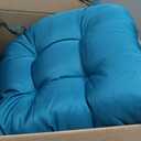 Chair Cushion, Chair Cushions for Dining Chairs, Chair Pads and Mat with Ties for Indoor Kitchen Seat and Desk (Teal, 2 Count - 17 x 16 in)