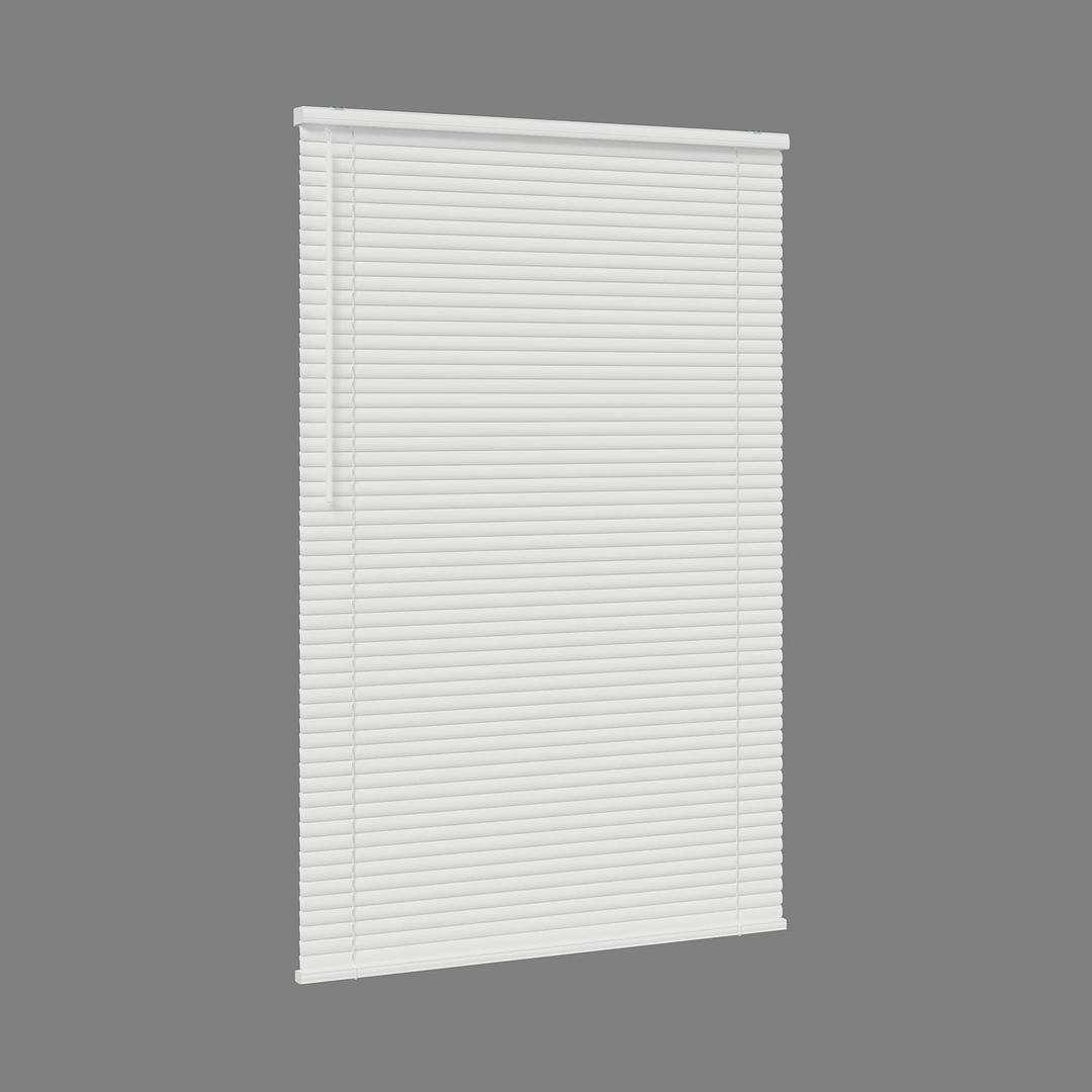 Cordless Light Filtering Mini Blind - 26" W x 64" L - White,  1" Vinyl Slats, Smooth Lift Operation, Horizontal Shades for Indoor Windows by Lumino