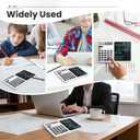 Desk Calculator with Writing Pad, Widescreen Extra-Large LCD Display, 12-Digit Calculator, Solar & Battery Dual Power Supply, Desktop Calculator with Ergonomic Viewing Angle for Office, School (White)