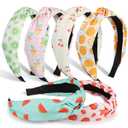 DiyJibb Headbands for Women Girls - 6PCS Stylish Top Knotted Headbands - Knotted Headband for Women - Head Bands Wide Hairband Hair Accessories