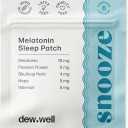 Dew Well 6 Pack Snooze Melatonin Sleep Patches – Wearable, No Latex, Easy to Use – Supports Natural Sleep