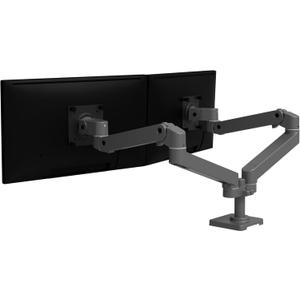 Ergotron  Upgraded LX Pro Premium Dual Monitor Arm, VESA Desk Mount  for 2 Monitors Up to 27 Inches, 4 to 20 lbs Each  Dark Grey