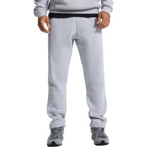 Men's Sweatpants Lounge Cotton Casual Sweat Pants Straight Leg Open Bottom Joggers with Pockets (Large, Pale Heather)